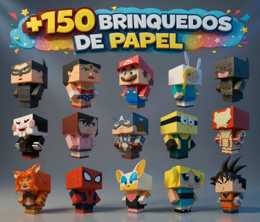 +150 brinquedos de papel